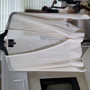 Carmen Marc Valvo white beaded blouse